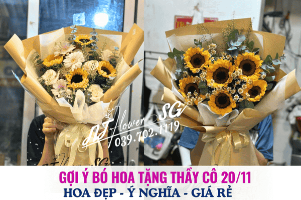 Gợi Ý Bó Hoa 20/11 Tặng Thầy Cô Giá Rẻ